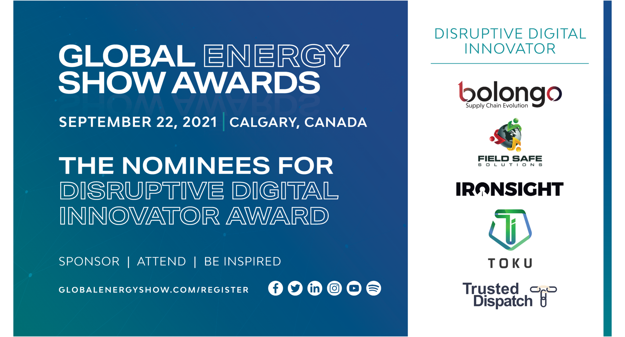 Global Energy Show 2021 Disruptive Digital Innovator Award Finalist